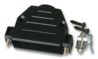 09 67 015 0443 - D Sub Backshell, DA, 180°, Metallised Thermoplastic Body - HARTING