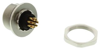 09 0428 80 08 - Circular Connector, 712 Series, Panel Mount Receptacle, 8 Contacts, Solder Socket - BINDER
