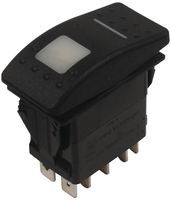 VLD2UHNB-AAC00-000 - SWITCH, ROCKER, DPST, 20A, BLACK - CARLING TECHNOLOGIES