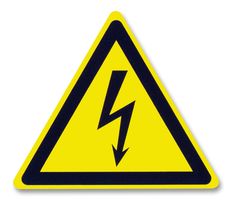 ESSW1-100 - Label, Warning, Vinyl, Flash / Risk Of Electric Shock (Symbol) - TE CONNECTIVITY