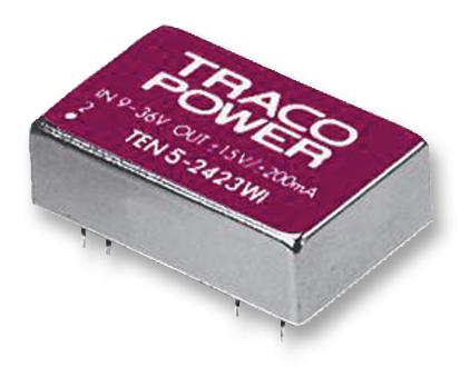 TEN 5-2421WI CONVERTER, DC-DC, +/-5V, 6W TRACO POWER