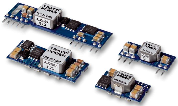 TOS 06-12SIL CONVERTER, DC/DC, POL, SIL, 5V/6A TRACO POWER