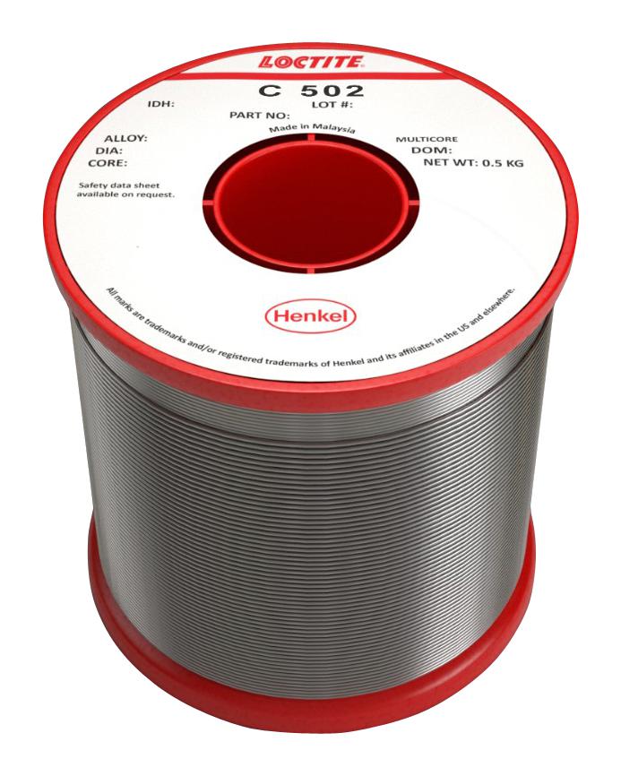 C 502 99C 5C 1.2MM H 500G SOLDER WIRE, LEAD FREE, 1.2MM, 500G MULTICORE / LOCTITE