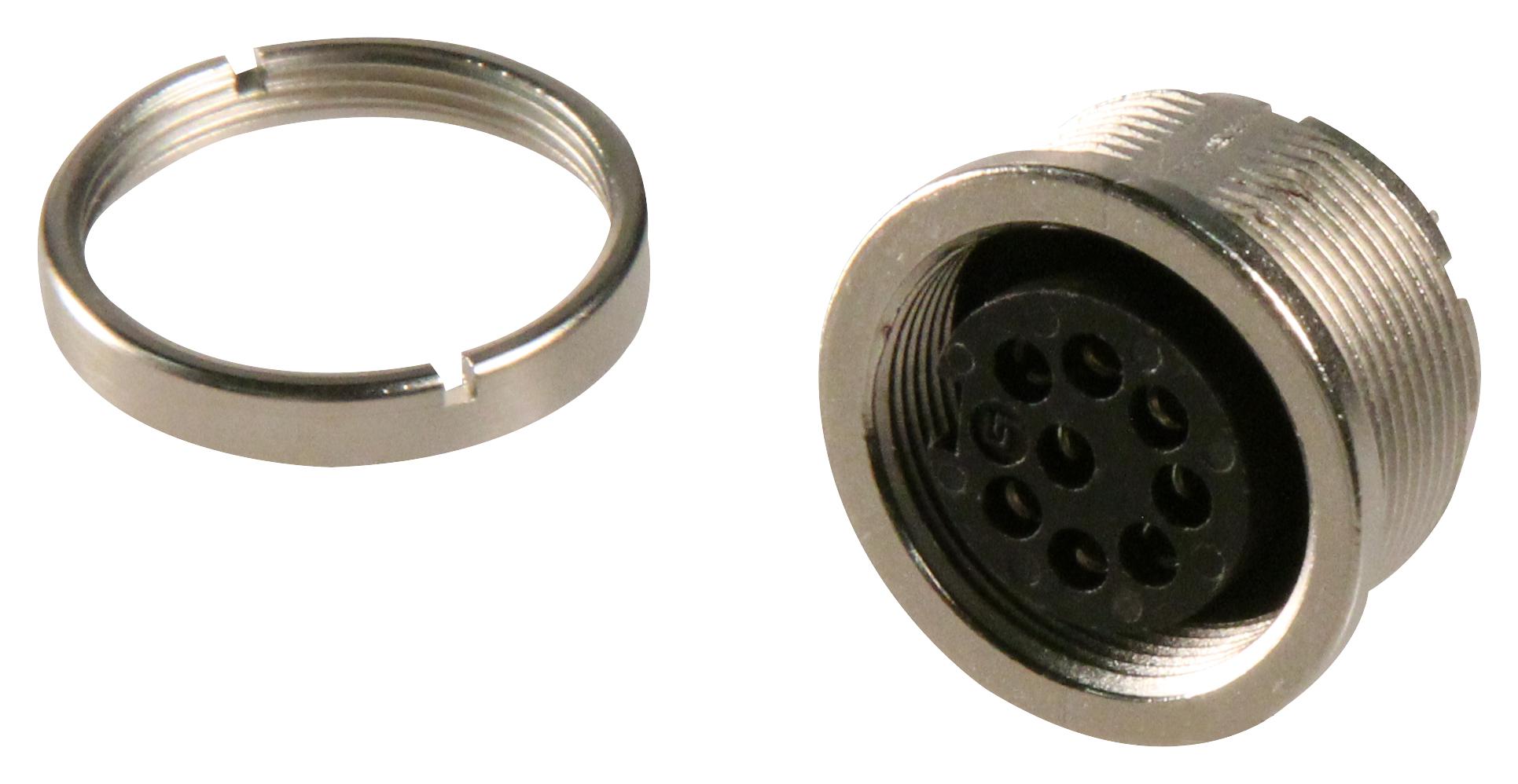 09 0174 00 08 SOCKET, PANEL, REAR MOUNT, 8WAY BINDER