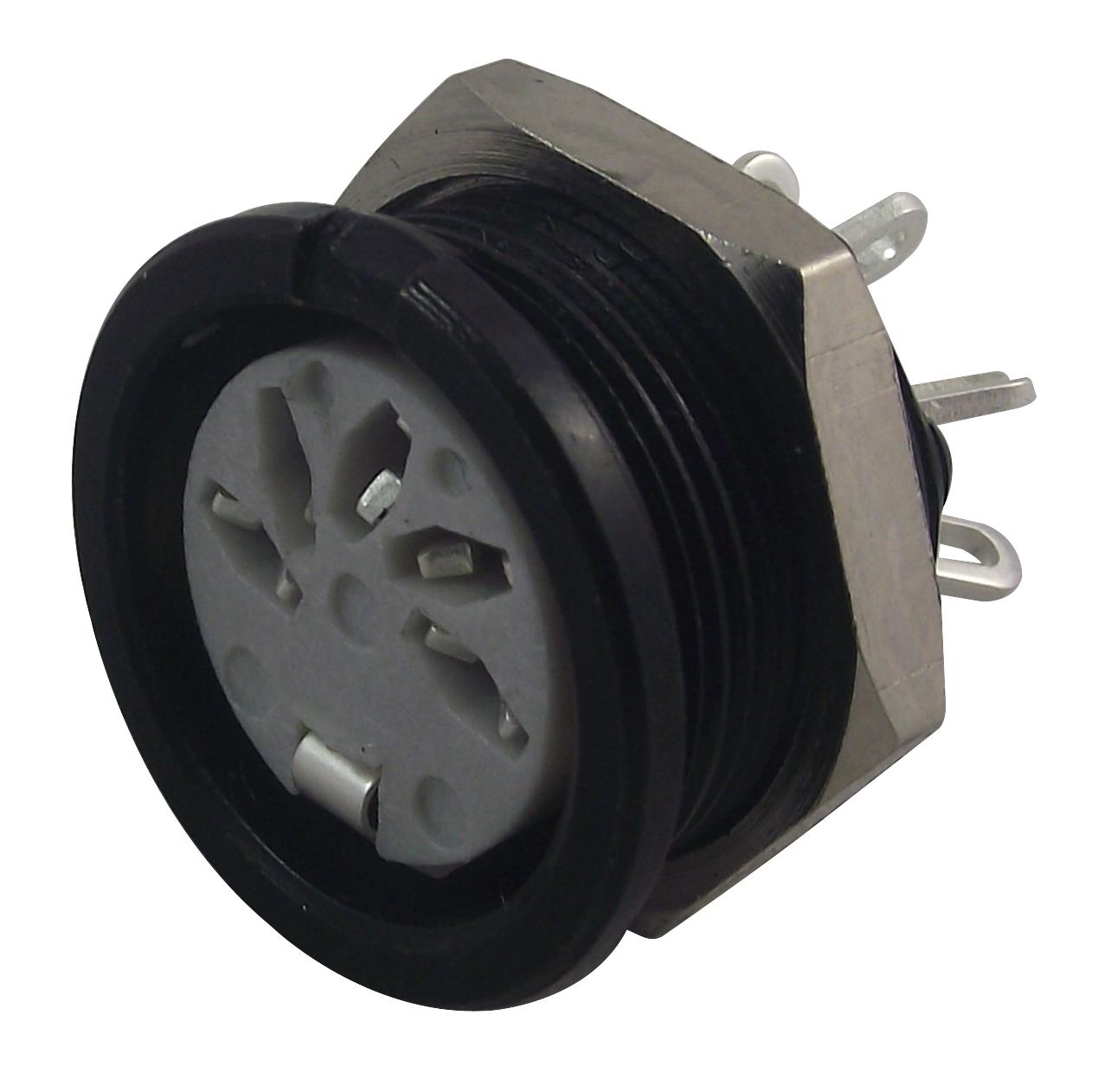 651-0500 SOCKET, DIN, PANEL, 180DEG, 5POLE DELTRON COMPONENTS