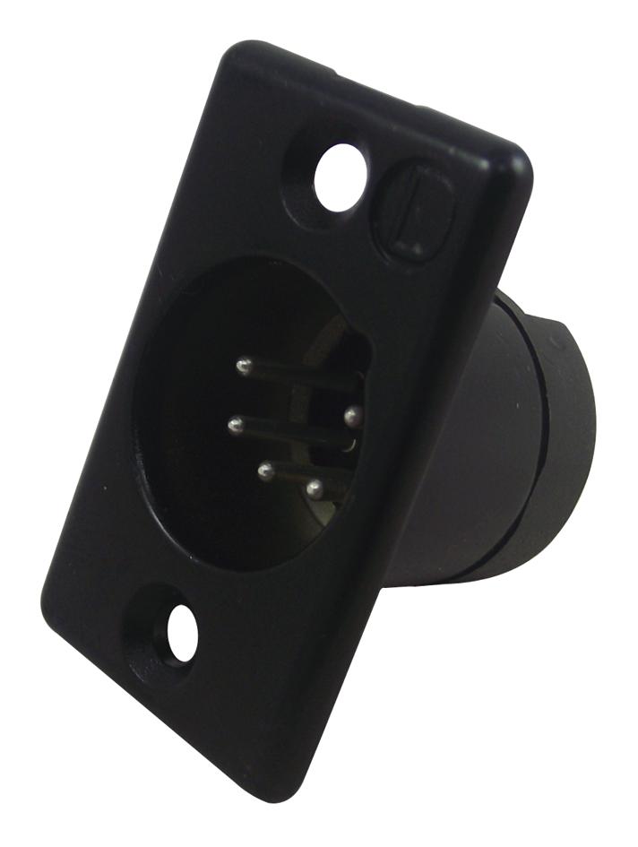 711-0500 PLUG, XLR, PANEL, BLACK, 5POLE DELTRON COMPONENTS