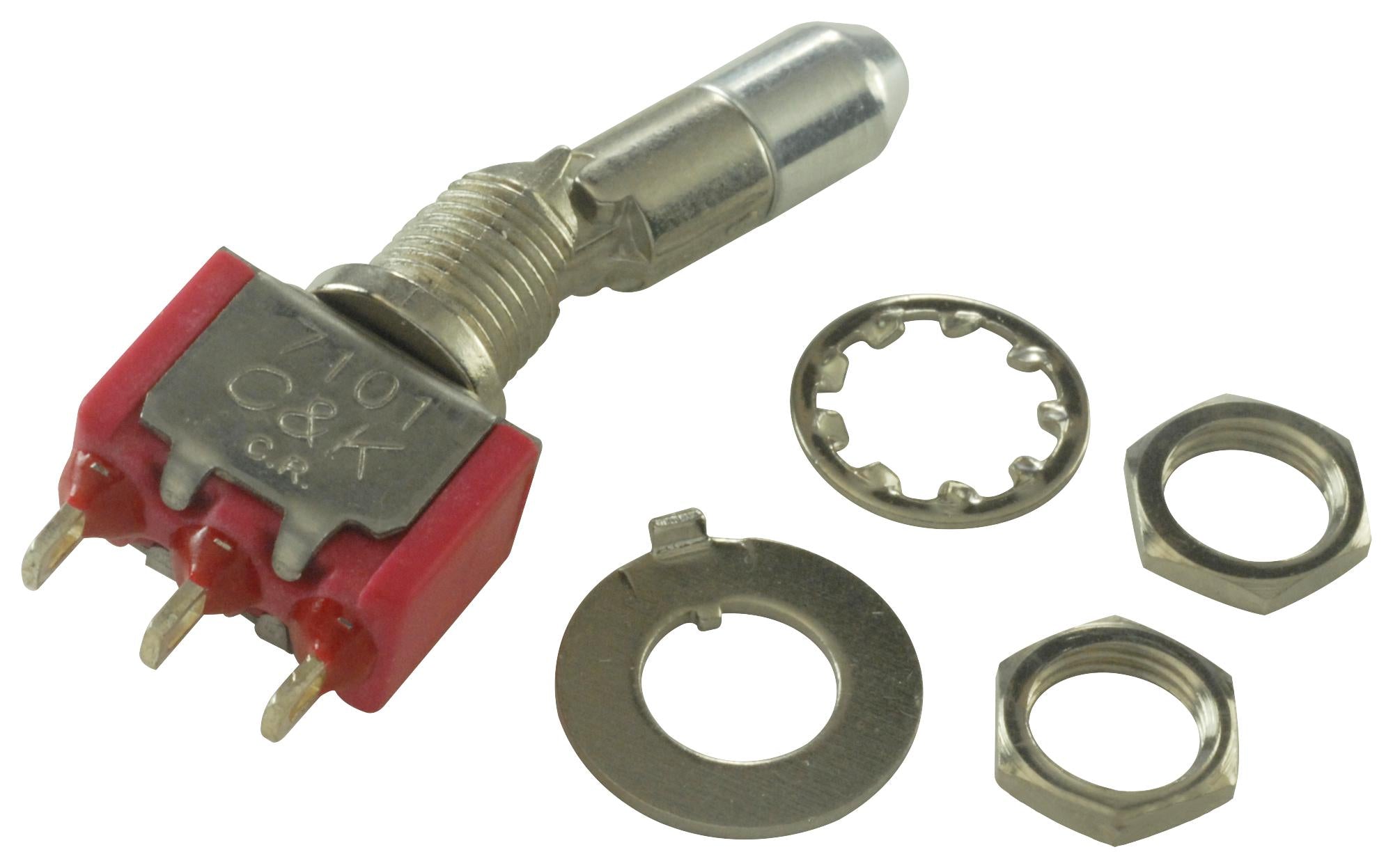 7101K2CQE TOGGLE SWITCH, SPDT, 5A, 120VAC, THT C&K COMPONENTS