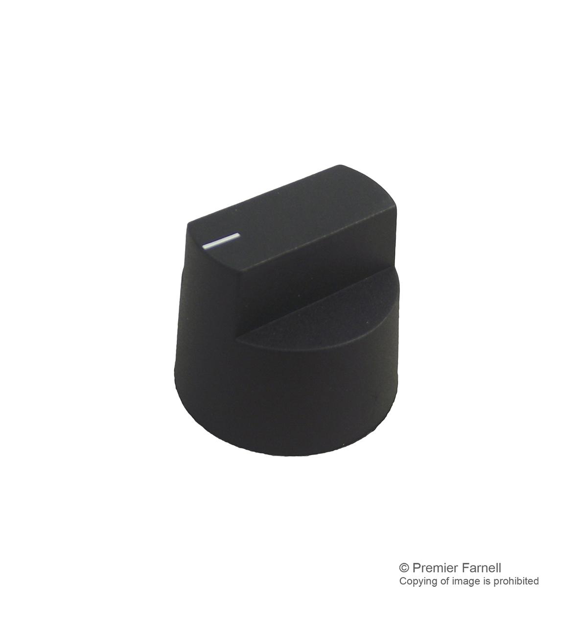 KX0608.. KNOB, BLACK, 28.1MM, WITH POINTER BULGIN LIMITED