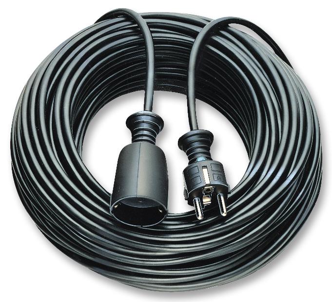 1165440 EXTENSION LEAD, SCHUKO, BLACK, 5M BRENNENSTUHL