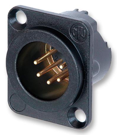 NC5MD-LX-B PLUG, XLR, BLACK, 5POLE NEUTRIK