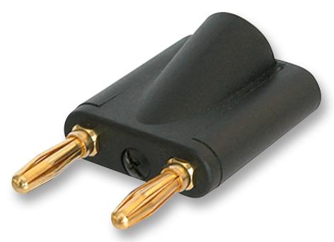 NYS508-B BANANA PLUG, DUAL, BLACK NEUTRIK