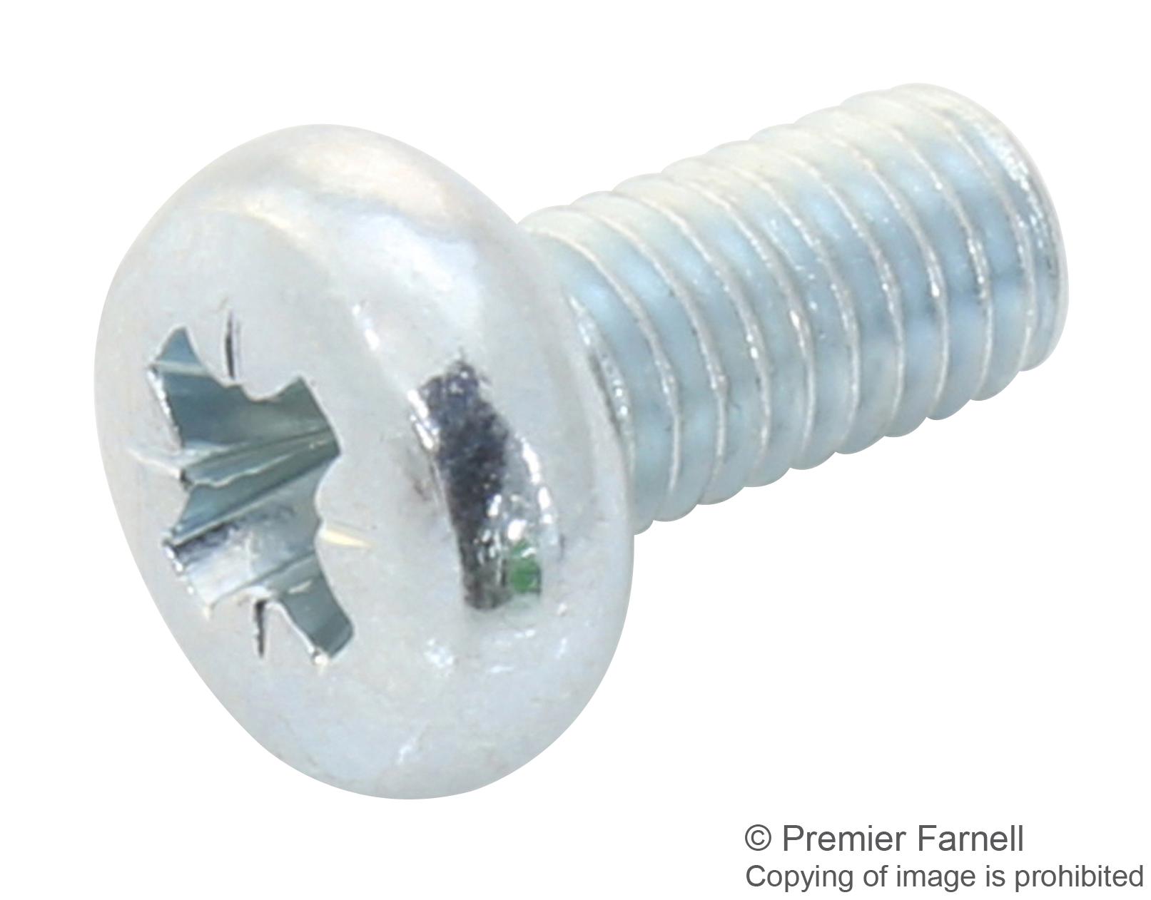 M3 6 PRSTMC Z100 SCREW, STEEL, BZP, 6MM, M3, PK100 TR FASTENINGS