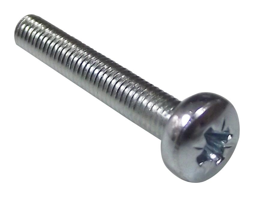 M4 12 PRSTMC Z100 SCREW, POZI PAN, STEEL, BZP, M4X12,PK100 TR FASTENINGS