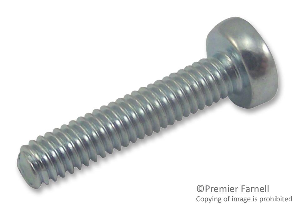 M2.5 12 PRSTMC Z100 SCREW, STEEL, BZP, 12MM, M2.5, PK100 TR FASTENINGS