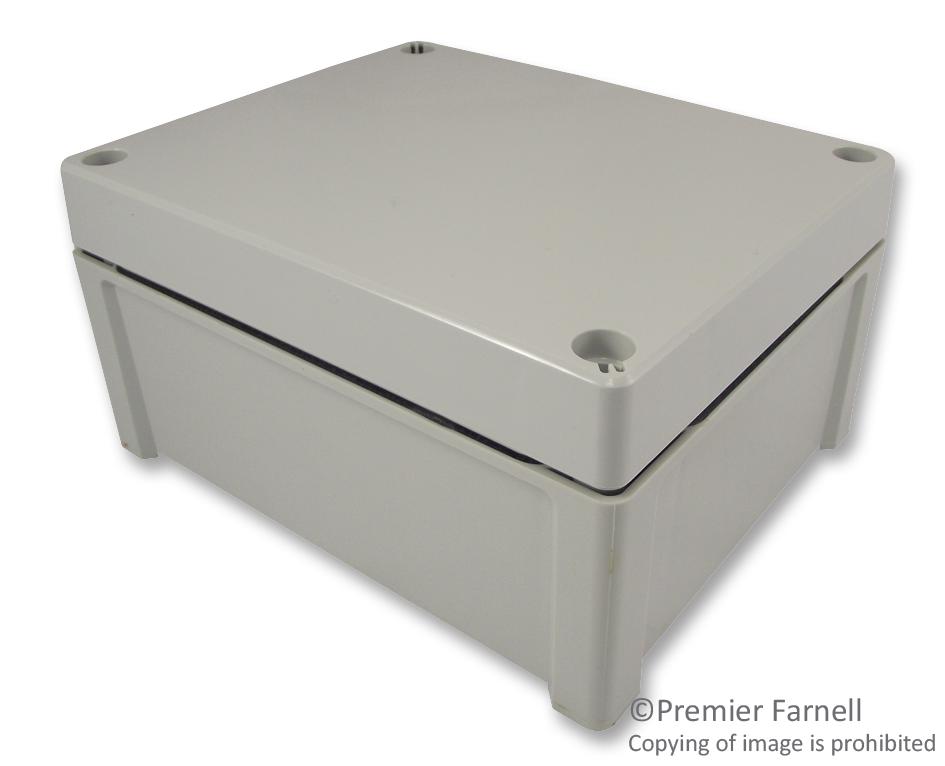 TA 201610 ENCLOSURE BOX, GREY, IP65, 201X163X98MM FIBOX