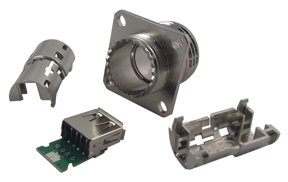 USBF TV 22 N SEALED USB, 2.0 TYPE A, RECEPTACLE, IP67 AMPHENOL SOCAPEX