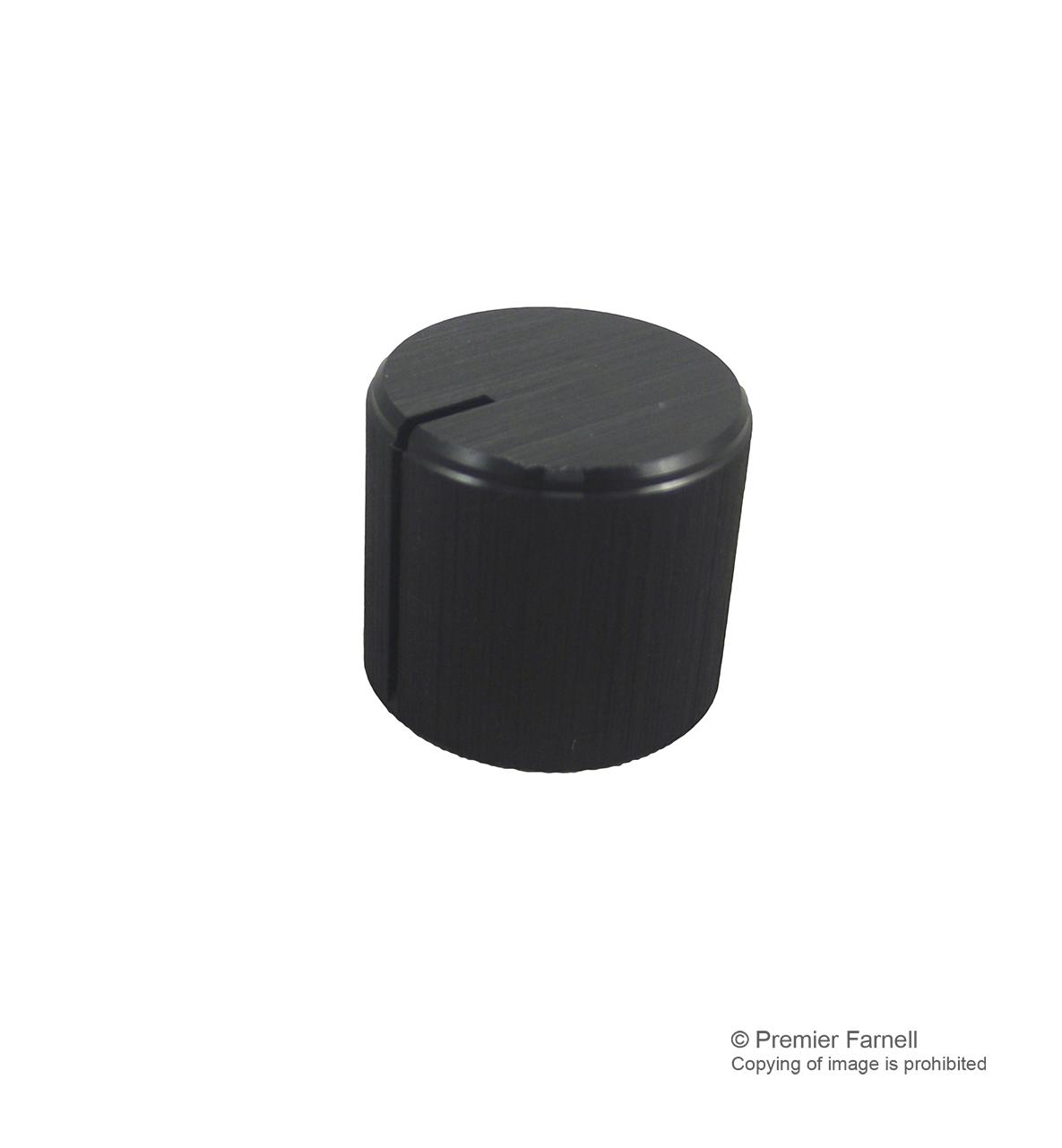 16H-2D-B KNOB, BLACK, 16MM MULTICOMP
