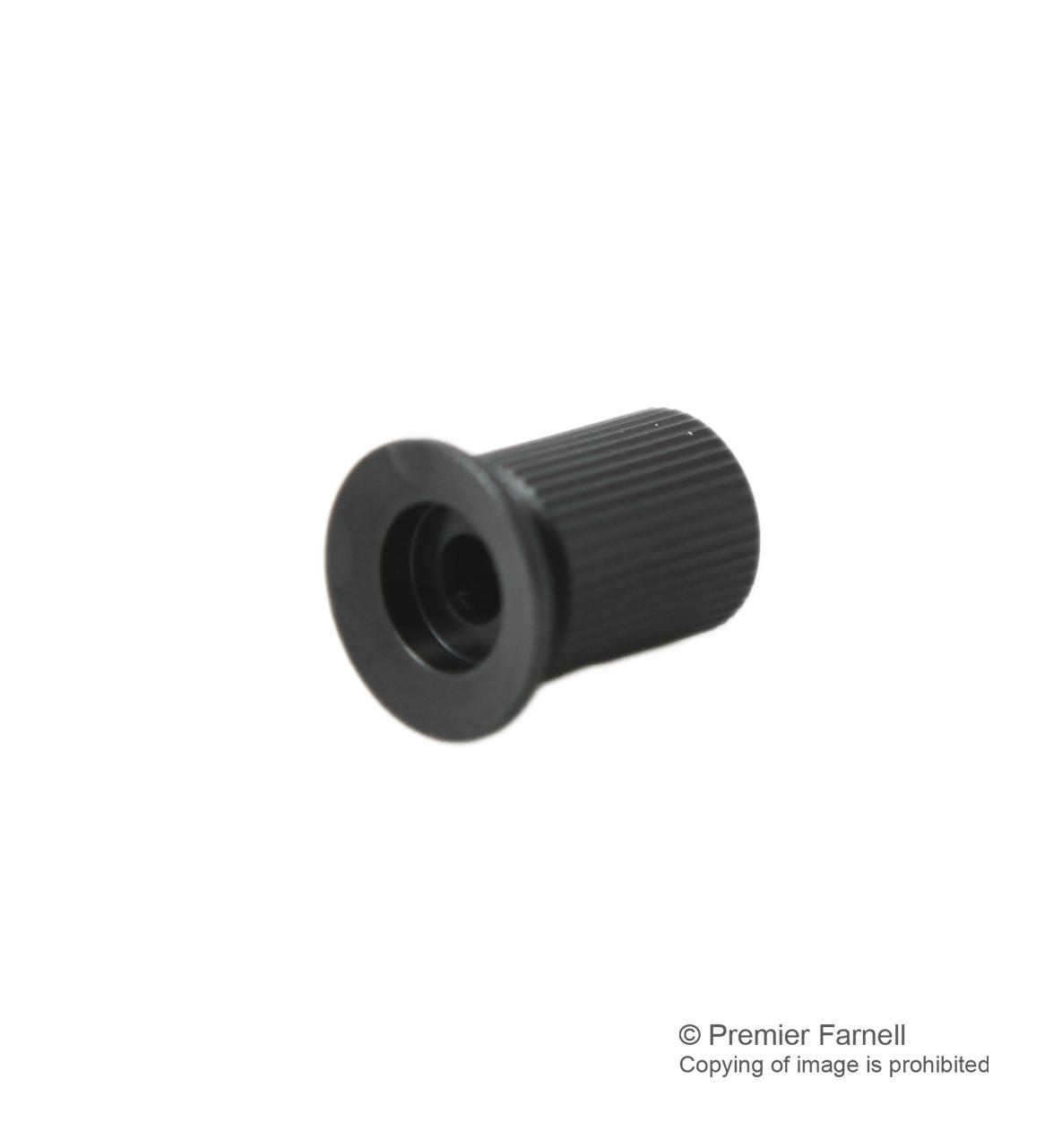 KB00009 KNOB, AL, 12.7MM, BLACK, 3.2MM MULTICOMP