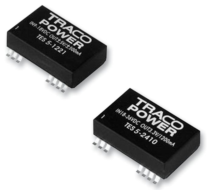 TES 5-2412 CONVERTER, DC/DC, SMD, 5W, 12V/0.4A TRACO POWER