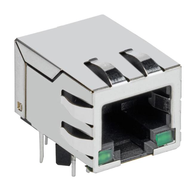 SI-61001-F MAGJACK, RJ45, GIGABIT WITH LEDS BEL MAGNETIC SOLUTIONS