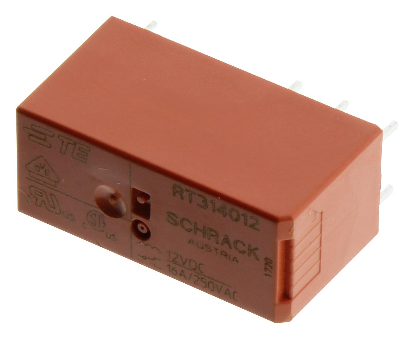 RT314012 RELAY, SPDT, 250VAC, 16A SCHRACK - TE CONNECTIVITY