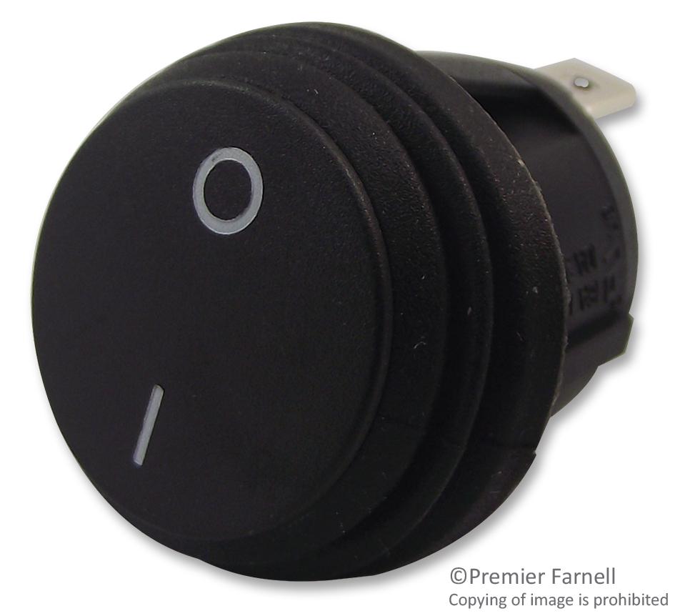 R13-112A8-02-BB-2A SWITCH, SPST, 20A, 125V, BLACK, I/0 MULTICOMP PRO