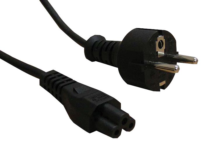PE01100 POWER CORD, EURO-IEC 60320 C5, 2M, BLACK PRO ELEC