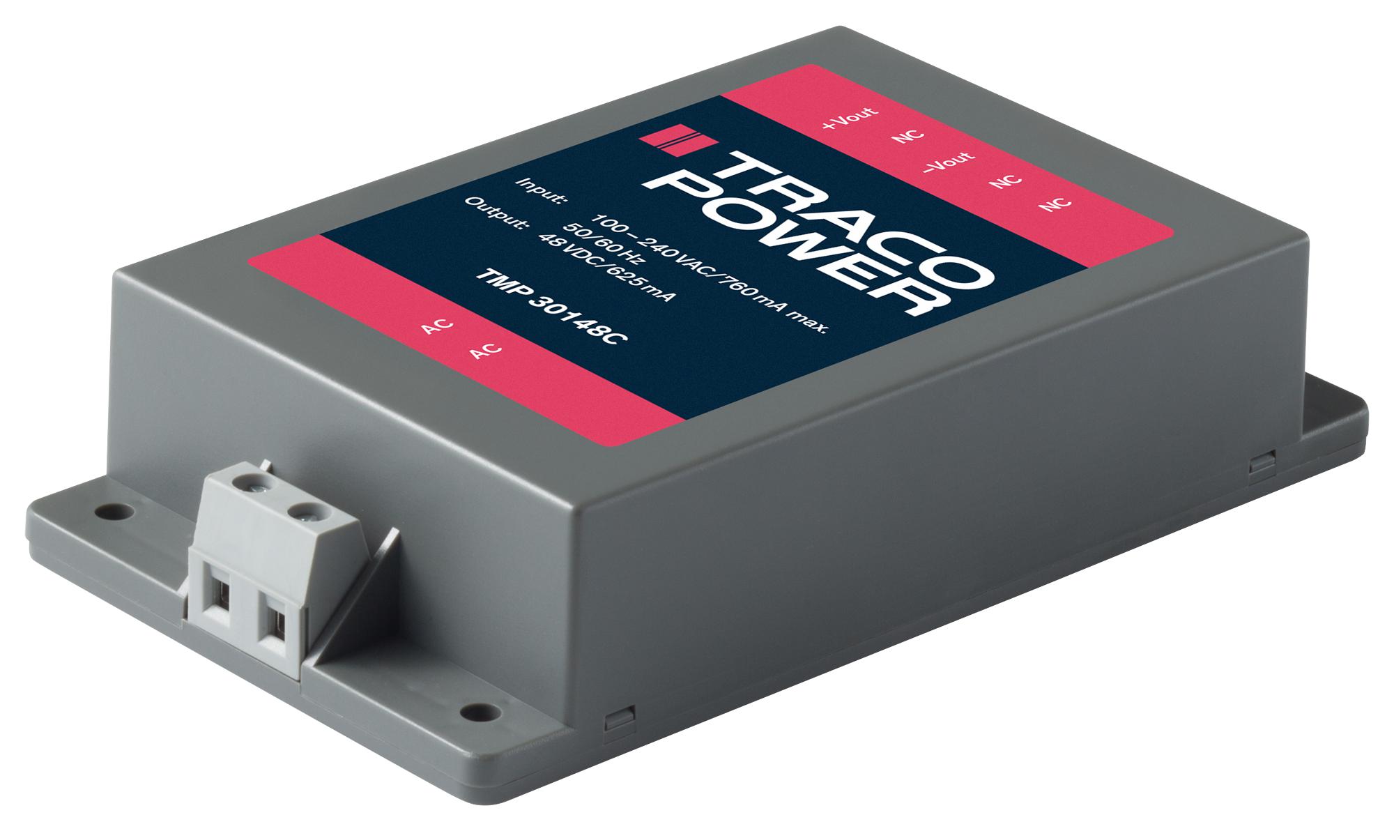 TMP 30124C CONVERTER, AC/DC, 24V, 1.3A/30W, MODULE TRACO POWER