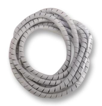 161-41205 SLEEVING, SPIRAL, PE, 9MM, GRY, 5M HELLERMANNTYTON