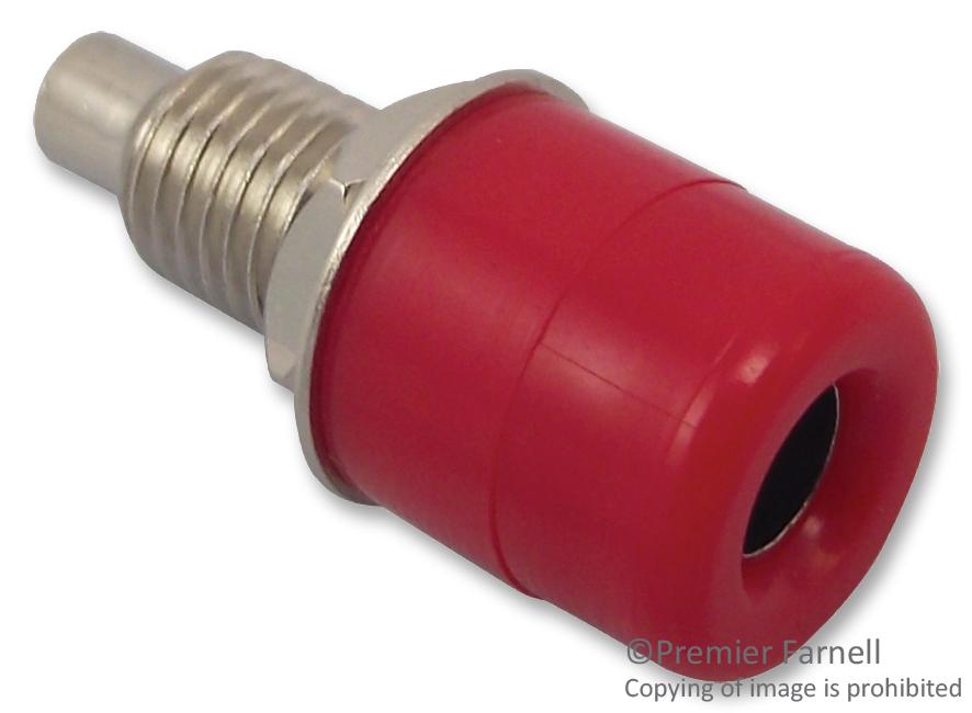 24.247.1 RECEPTACLE, 32A, 4MM, PANEL, RED MULTICOMP