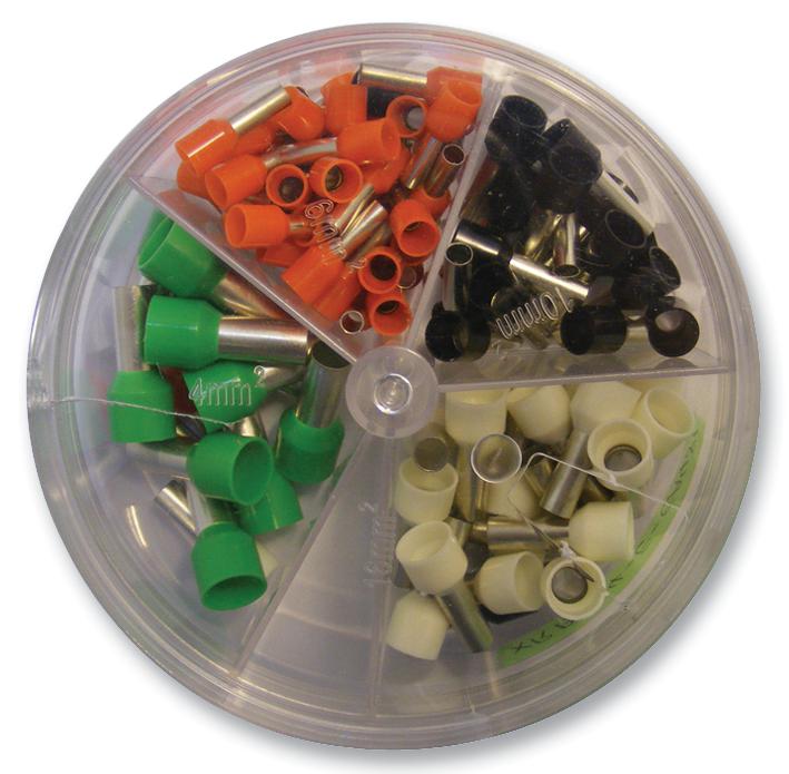 XRBOX4-E-EA481 FERRULE KIT, 4 TYPES, 4MM - 16MM MULTICOMP PRO