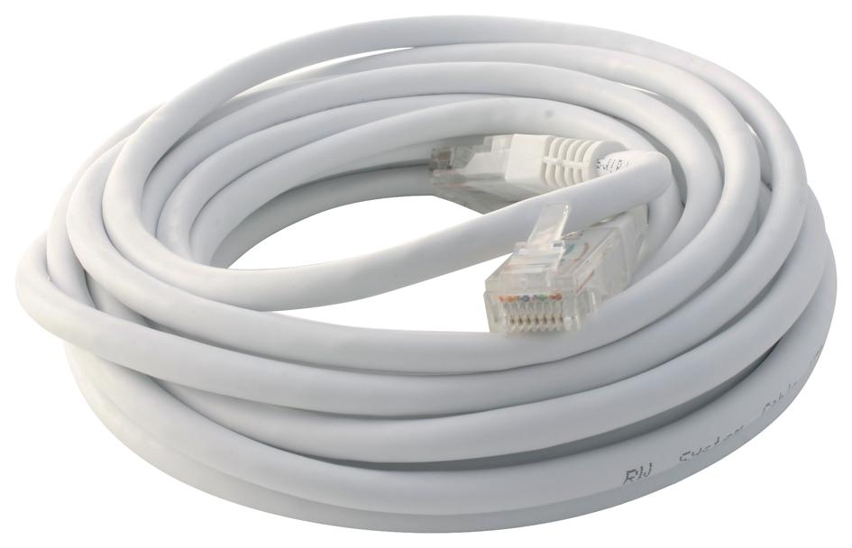 PS11001 PATCH LEAD, CAT 5E, 0.5M WHITE PRO SIGNAL