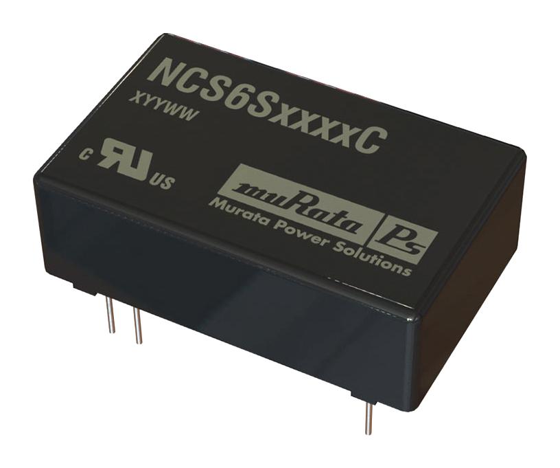 NCS6S1212C CONVERTER, DC/DC, 12-12V 4:1 I/P 6W MURATA POWER SOLUTIONS