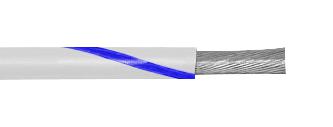 1854 WU005 HOOK-UP WIRE, 24AWG, WHT/BLU, 30M ALPHA WIRE