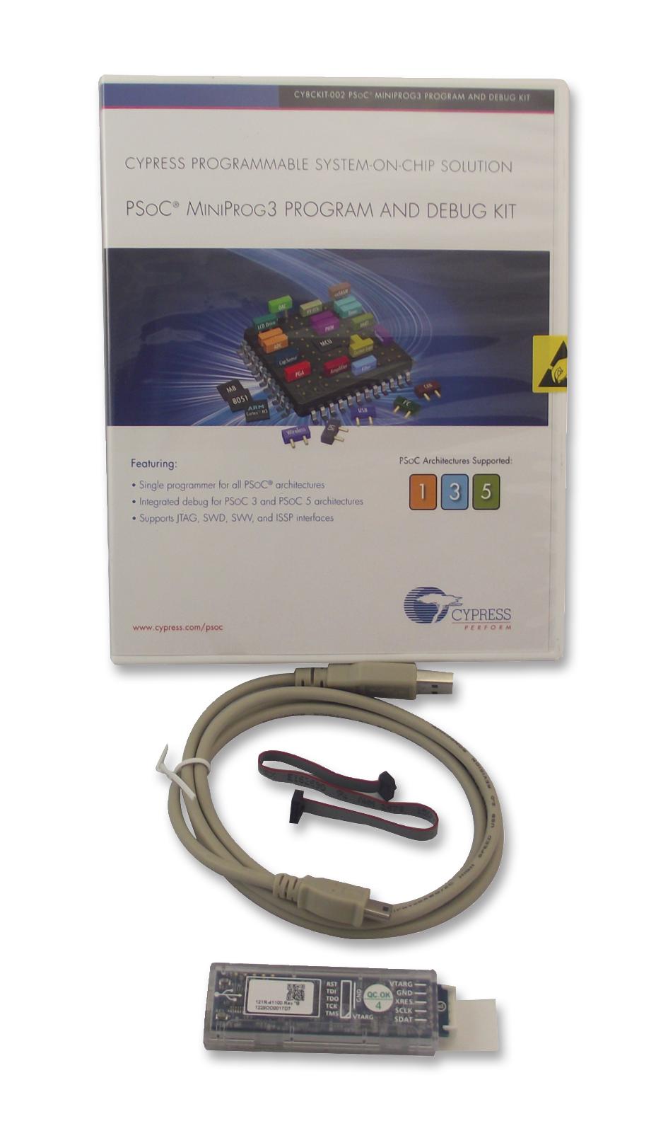 CY8CKIT-002 MINIPROG3, PSOC, PROG/DEBUG KIT CYPRESS - INFINEON TECHNOLOGIES