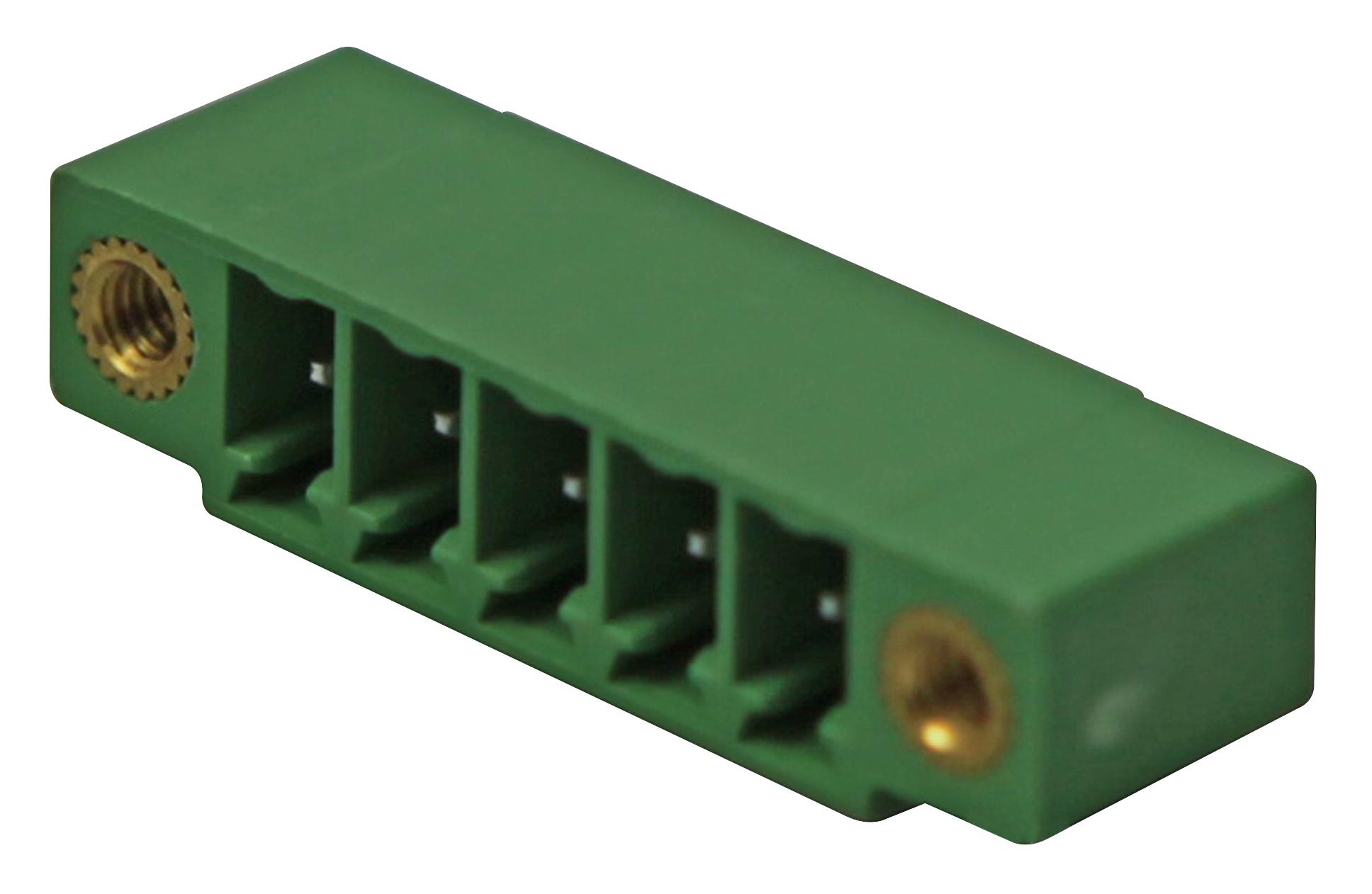 MCV 1,5/ 5-GF-3,81 HEADER, PCB, FLANGE, 3.81MM, 5WAY PHOENIX CONTACT