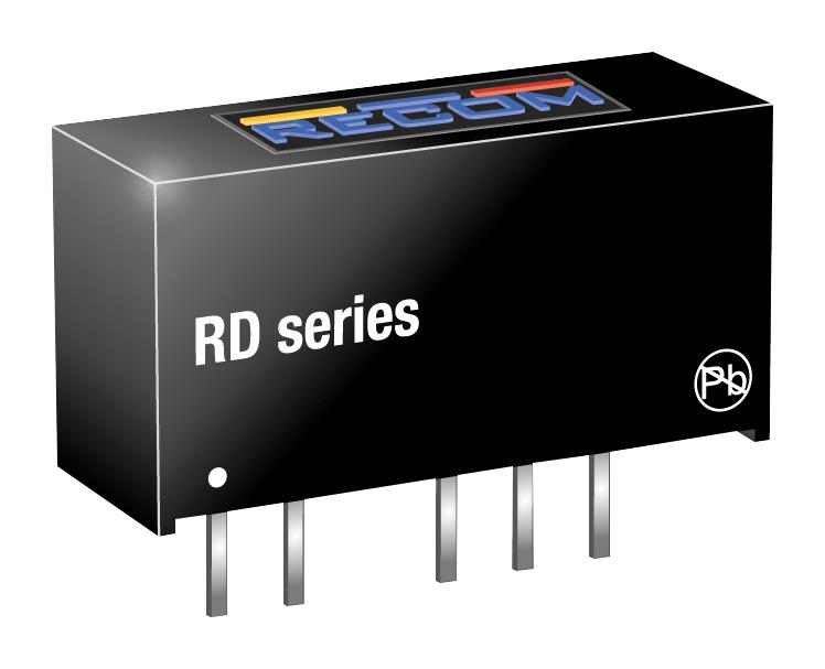 RD-1212D/P DC-DC CONVERTER, 2 O/P, 2W RECOM POWER