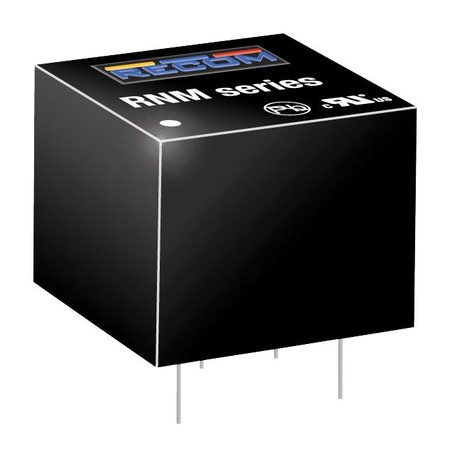 RNM-1205S DC/DC, UNREG, 1W, 12V, 05V, DIP6 RECOM POWER