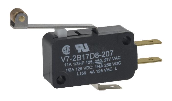 V7-1C17E9-201 MICROSWITCH, ROLLER, SPDT, 277VAC, 15A HONEYWELL