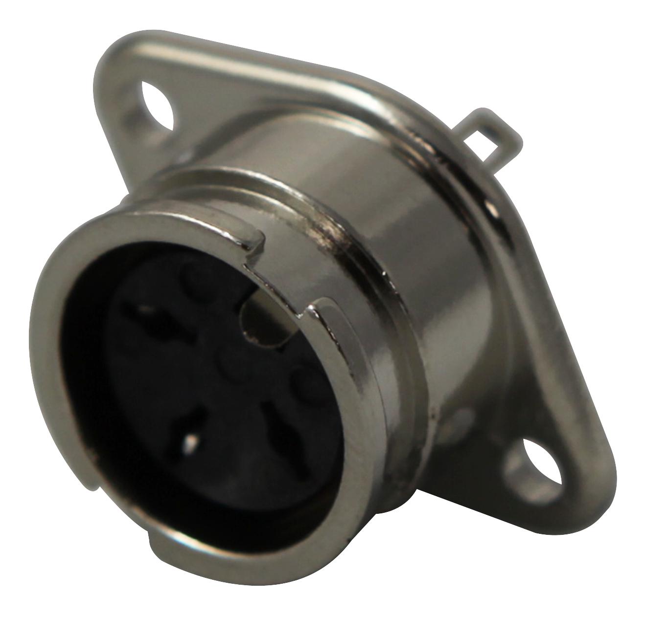 0107 08-1 SOCKET, CHASSIS, DIN, BAYONET, 8WAY LUMBERG