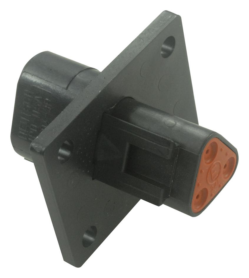DT04-3P-CL06 RECEPT, FLANGE, THIN WALL, 3WAY, PIN DEUTSCH - TE CONNECTIVITY