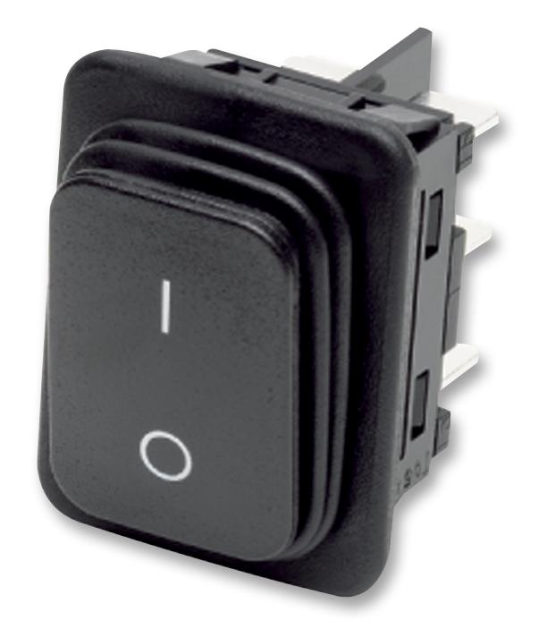 1934.3114-02 SWITCH, DPDT, IP65, BLACK, I/O MARQUARDT
