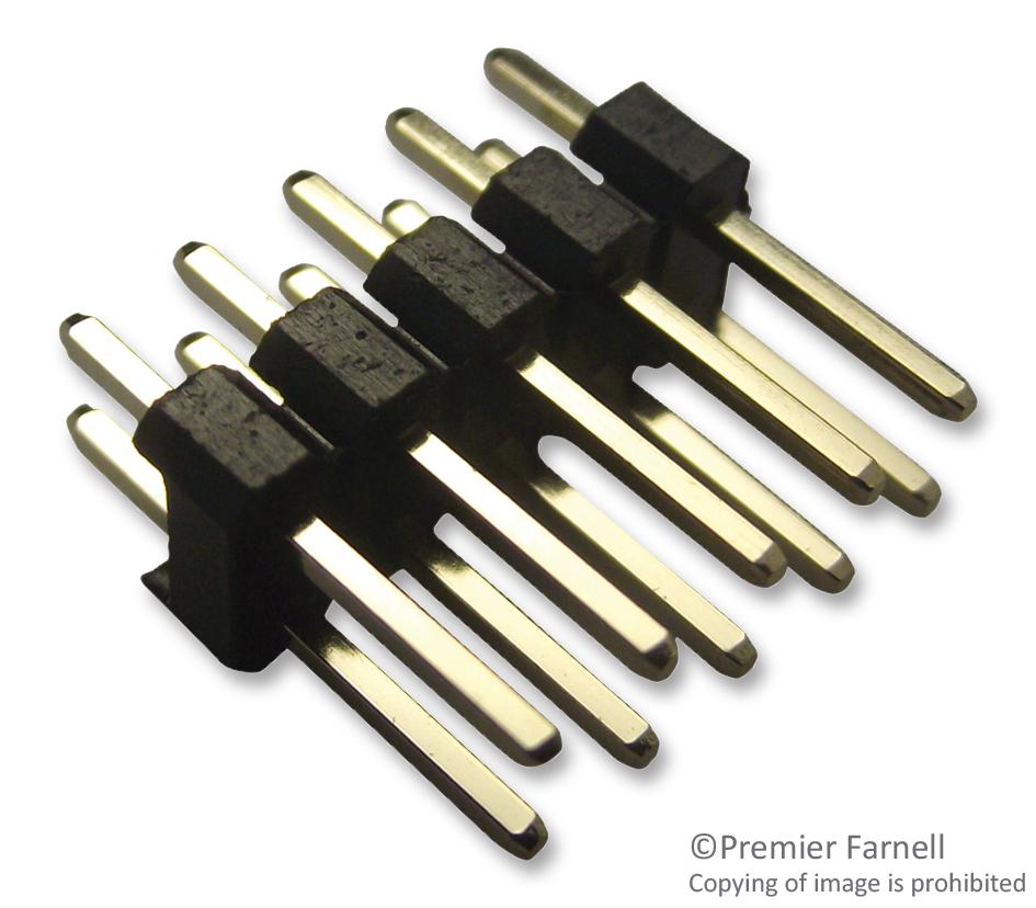 61301021121 HEADER, 2.54MM, PIN, DUAL, 10WAY WURTH ELEKTRONIK