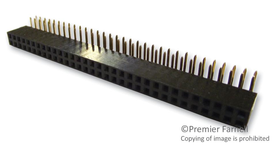 613064243121 CONNECTOR, HEADER, 64POS, 2.54MM, 2ROW WURTH ELEKTRONIK