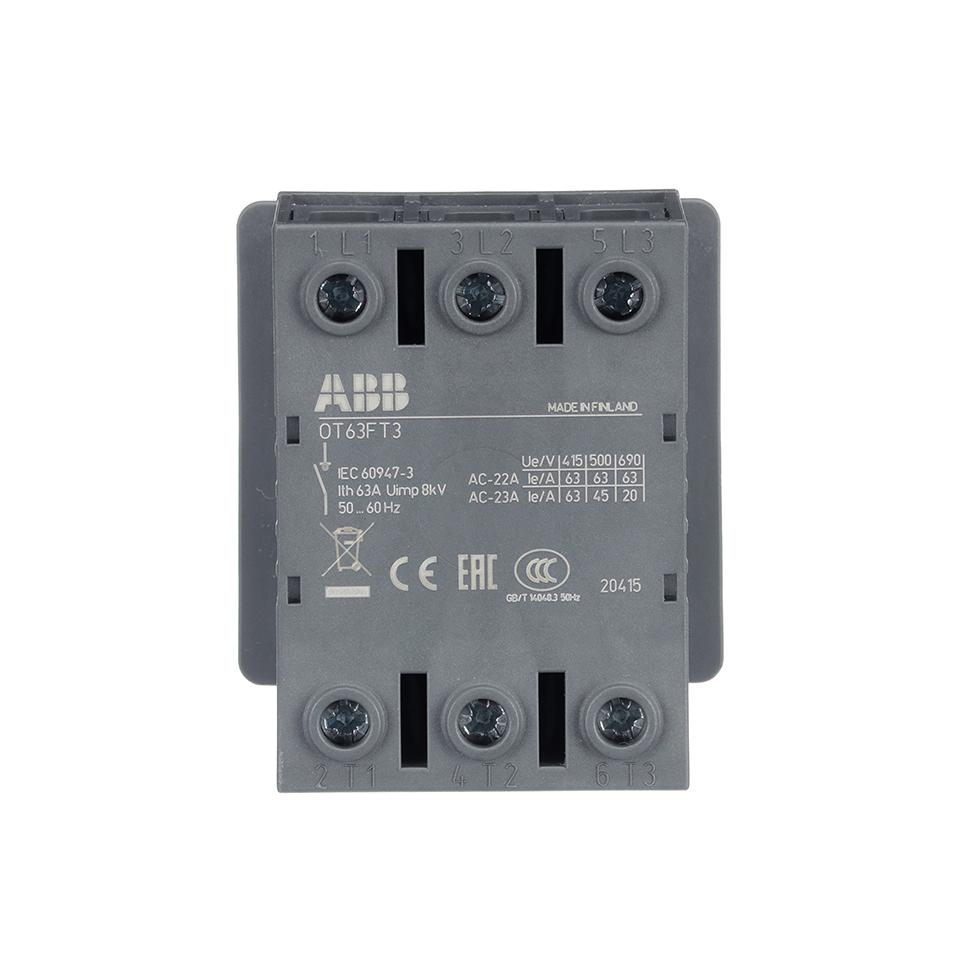 OT63FT3 SWITCH,DISCONNECTOR,3P,63A ABB