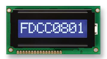 FC0801A04-NSWBBW-91*E DISPLAY, ALPHANUMERIC, 8X1, WHITE FORDATA