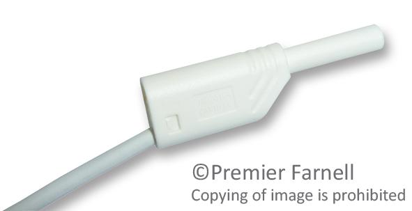 934087107 TEST LEAD, WHT, 500MM, 1KV, 32A HIRSCHMANN TEST AND MEASUREMENT