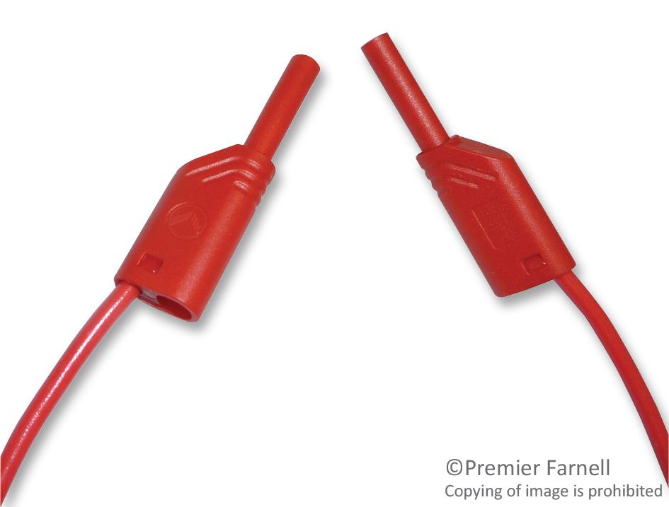 975698701 TEST LEAD, RED, 2M, 1KV, 10A HIRSCHMANN TEST AND MEASUREMENT