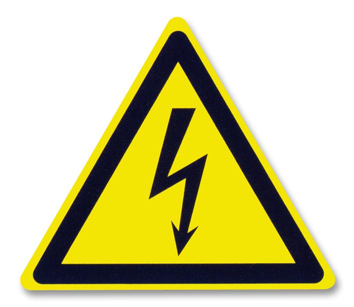 ESSW1-025 LABEL, WARNING FLASH, 25MM, CARD OF 10 TE CONNECTIVITY