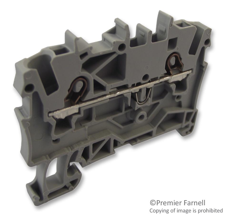 2001-1201 TERMINAL BLOCK, DIN RAIL, 2POS, 16AWG WAGO